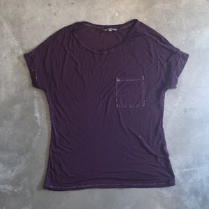 See-through soft purple shirt